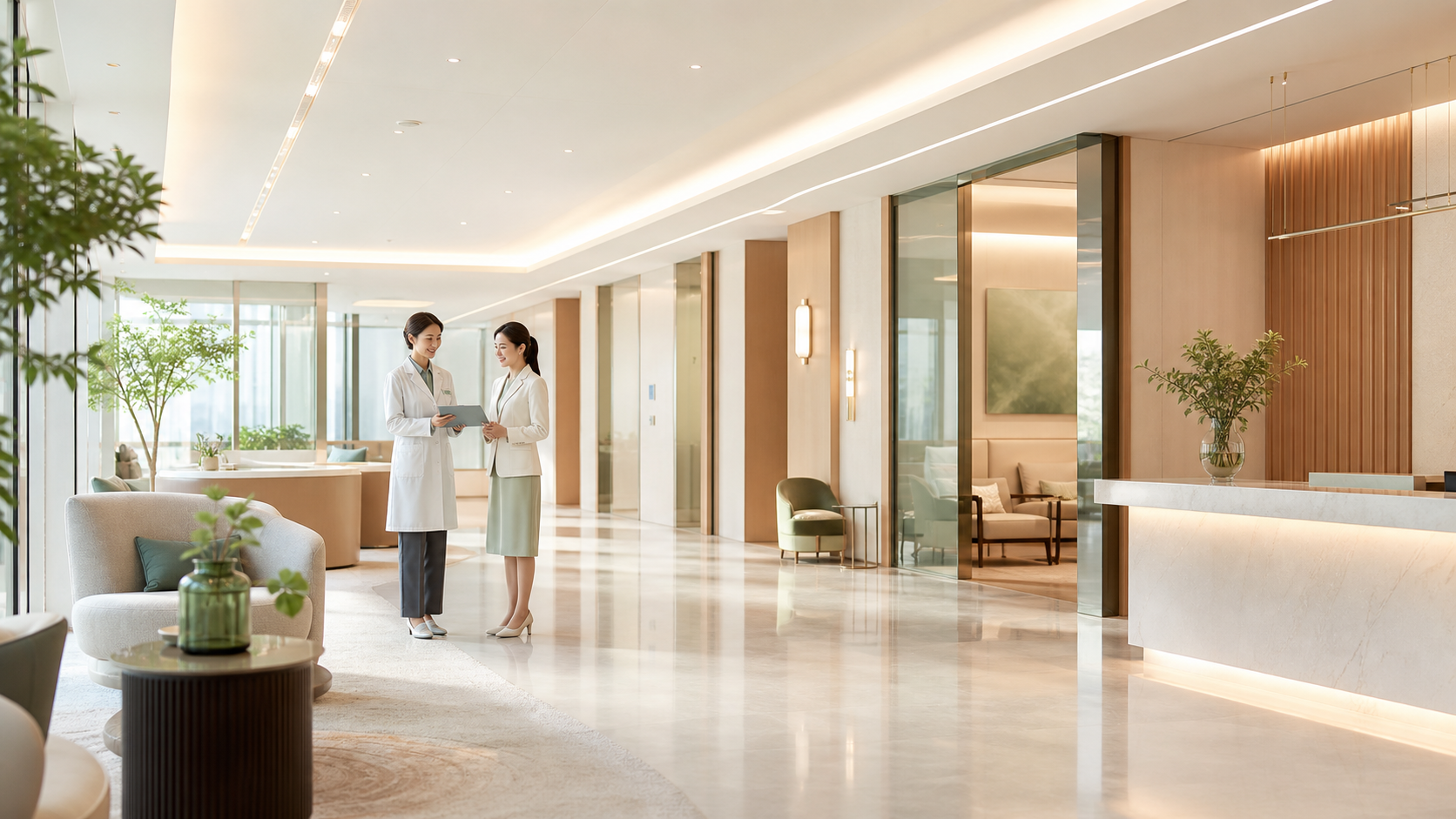 Premium healthcare centre environment representing Meinian Health group capability